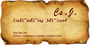 Csépány József névjegykártya