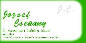 jozsef csepany business card