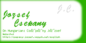 jozsef csepany business card